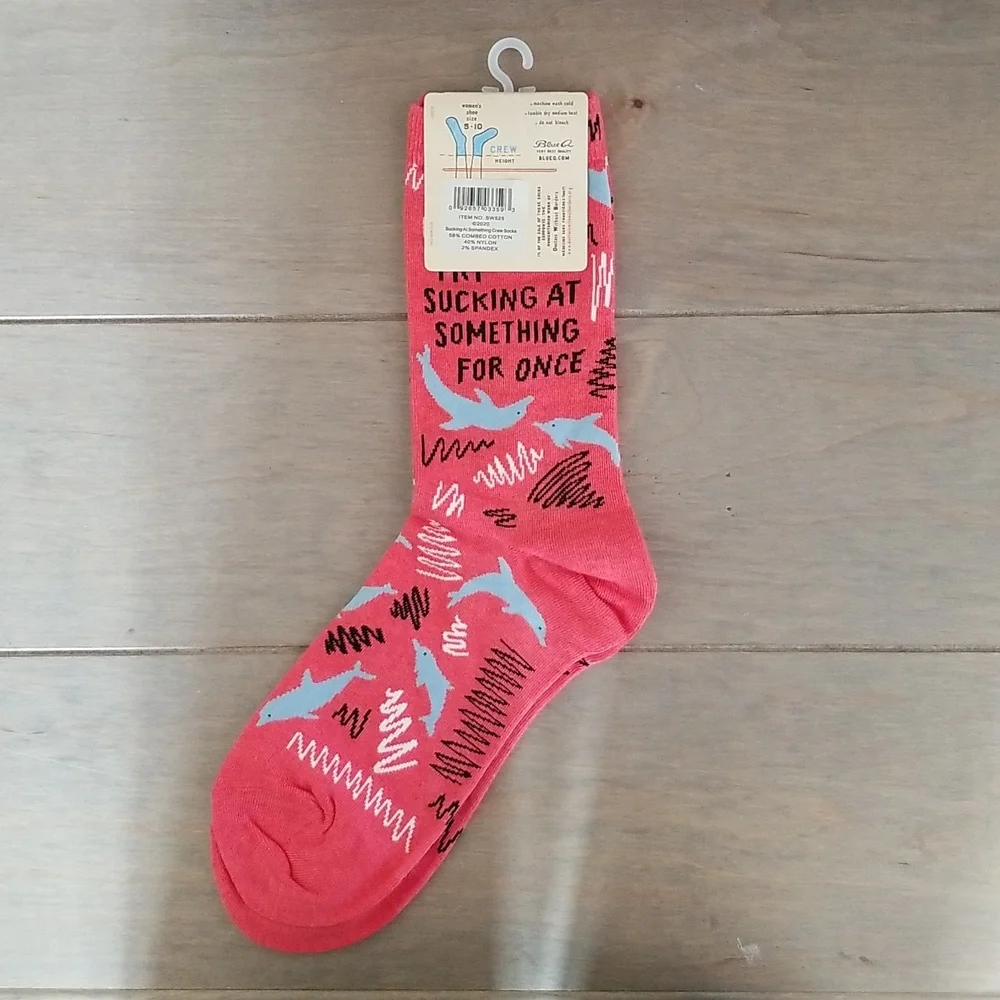 Try Sucking At Something For Once Socks by Blue Q